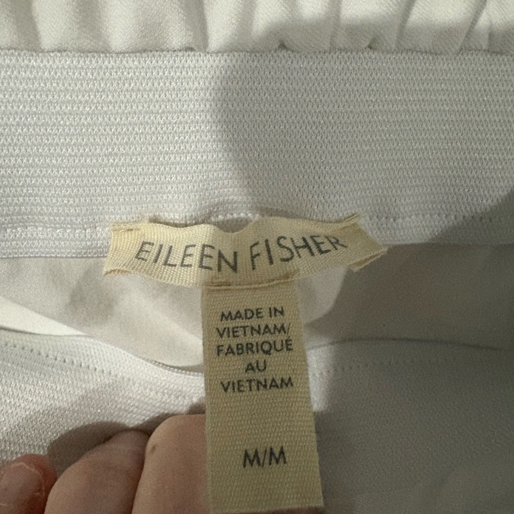 Eileen Fisher White Ankle Pants - Picture 4 of 5